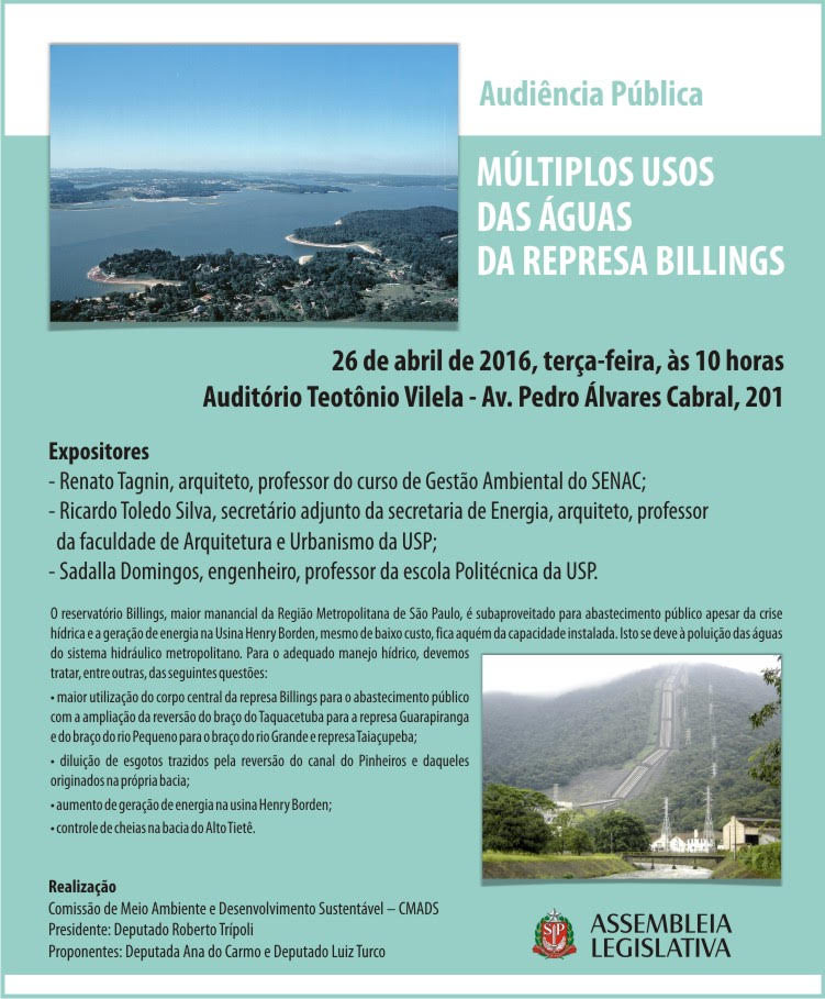 Convite Múltiplos Usos da Billings