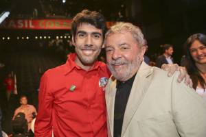 Jeferson Monteiro, criador do perfil Dilma Bolada, também marcou presença no evento de artistas em apoio a Dilma Foto: Ricardo Stuckert/Instituto Lula