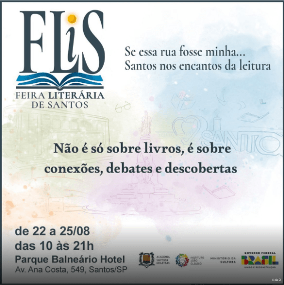 Feira Literária de Santos terá autores renomados, oficinas e&nbsp;música